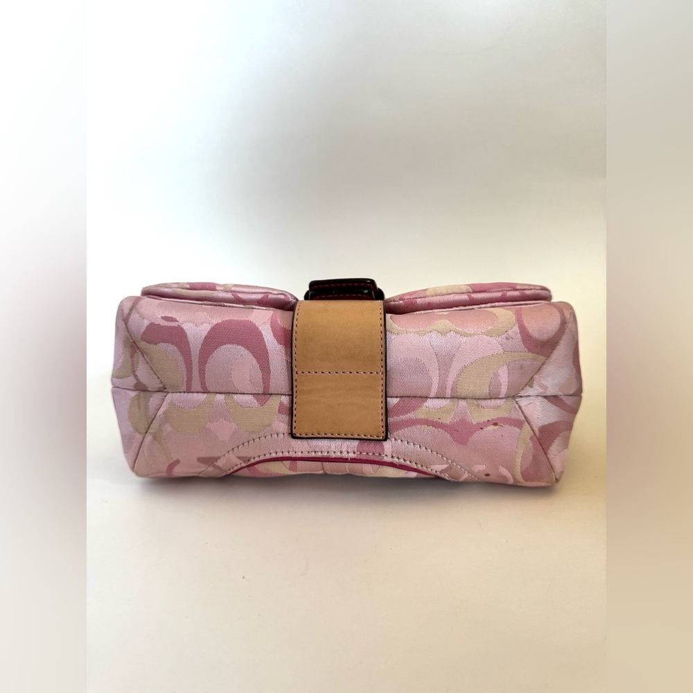 Vintage Y2K Coach Pink SoHo Canvas Buckle Flap Shoulder Purse Bag - Picture 8 of 16